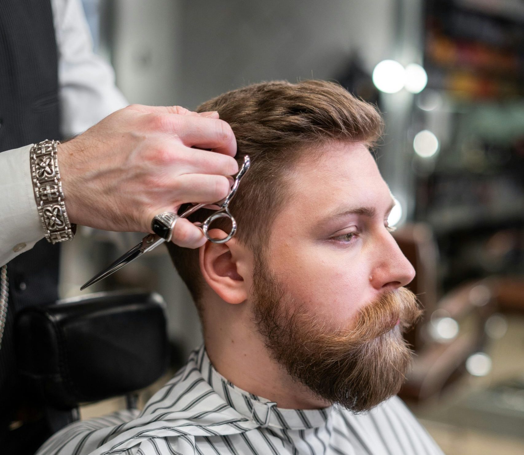 Man Getting a Haircut